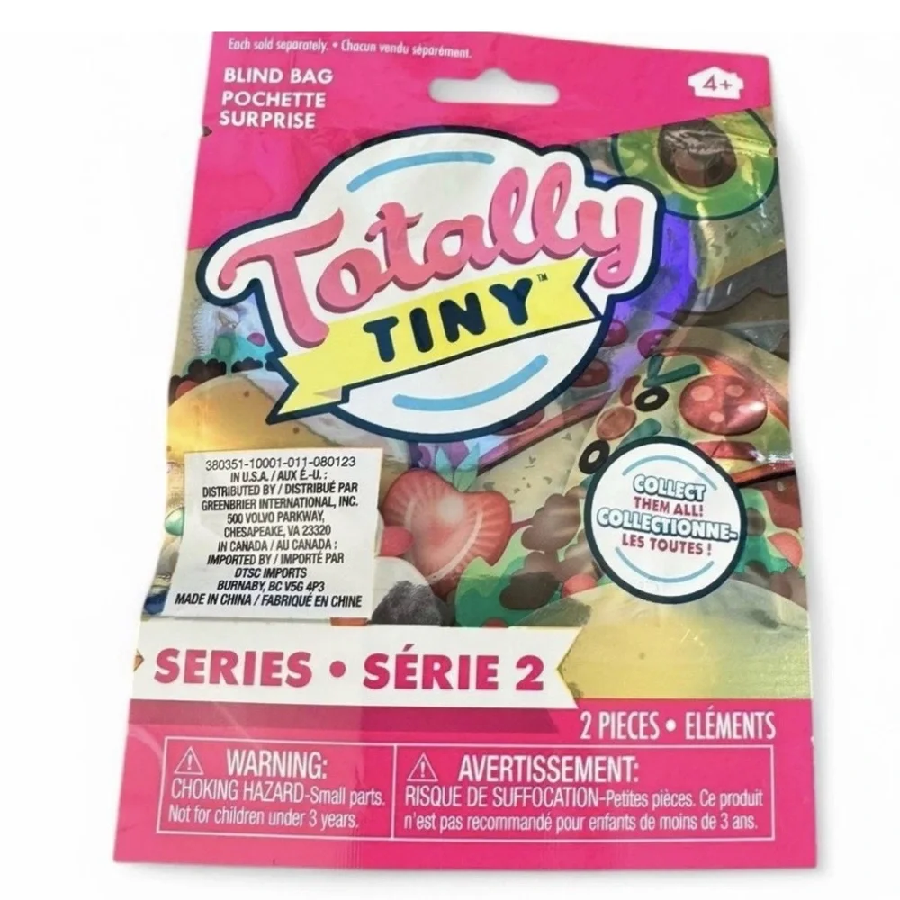 Lot Of 2 Totally Tiny Blind Bags - Series 2- Two Per‎ Bag - Food Collectable
